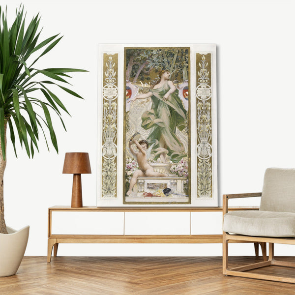 Quadro Stampa su Tela con Telaio in Legno Luc Olivier Merson - La Danse