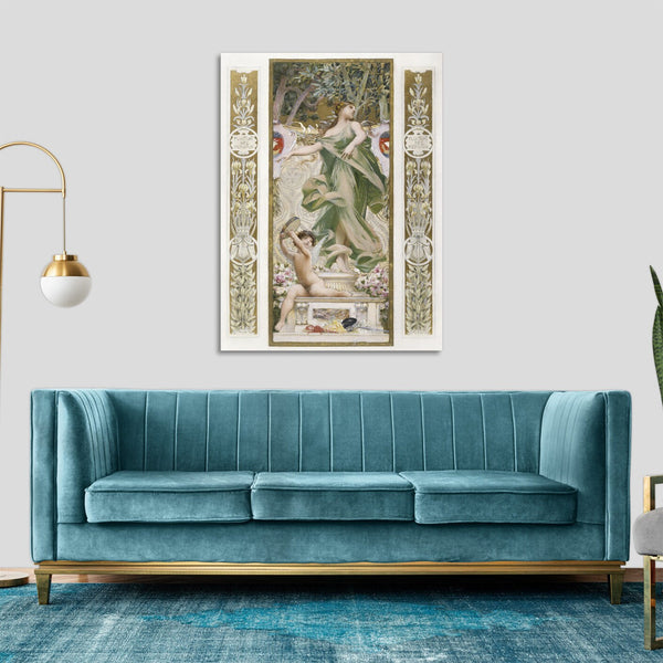 Quadro Stampa su Tela con Telaio in Legno Luc Olivier Merson - La Danse