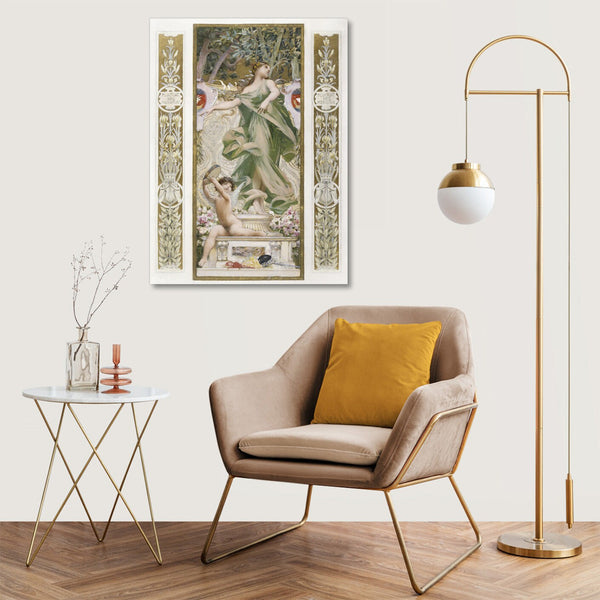 Quadro Stampa su Tela con Telaio in Legno Luc Olivier Merson - La Danse