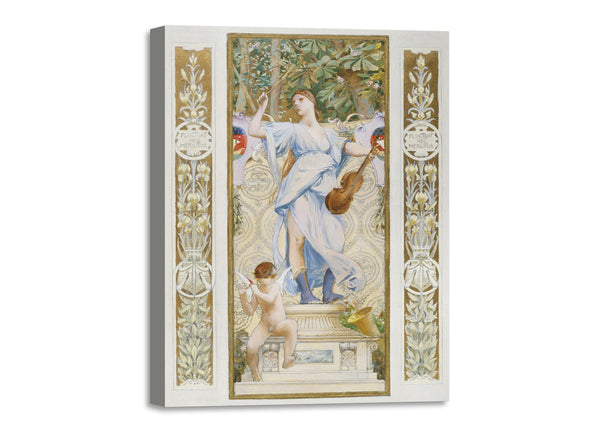 Quadro Stampa su Tela con Telaio in Legno Luc Olivier Merson - La Musique