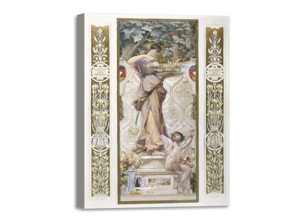 Quadro Stampa su Tela con Telaio in Legno Luc Olivier Merson - Les Refreshissements