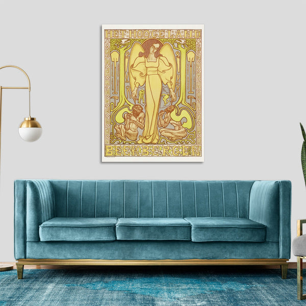 Quadro Stampa su Tela con Telaio in Legno Jan Toorop - The Hoogeland, Beekbergen