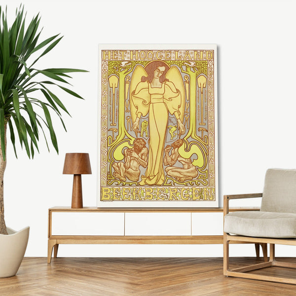 Quadro Stampa su Tela con Telaio in Legno Jan Toorop - The Hoogeland, Beekbergen