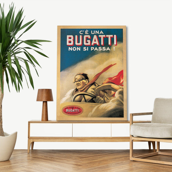 Quadro Stampa su Tela con Telaio in Legno  Marcello Dudovich - Bugatti