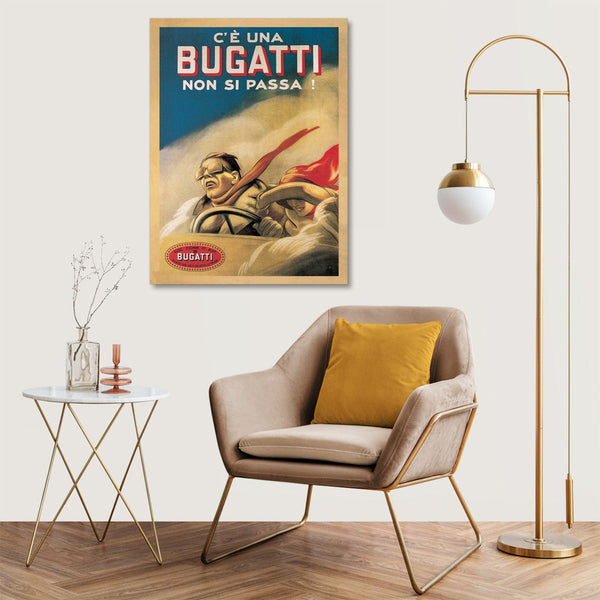 Quadro Stampa su Tela con Telaio in Legno  Marcello Dudovich - Bugatti