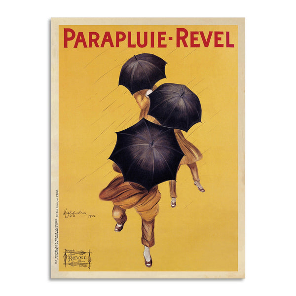 Quadro Stampa su Tela con Telaio in Legno  Leonetto Cappiello - Parapluie-Reve