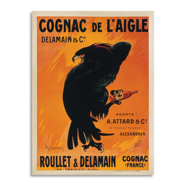 Quadro Stampa su Tela con Telaio in Legno Leonetto Cappiello - Cognac de l’Aigle