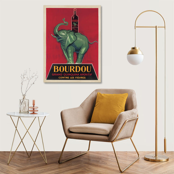 Quadro Stampa su Tela con Telaio in Legno Leonetto Cappiello - Bourdou