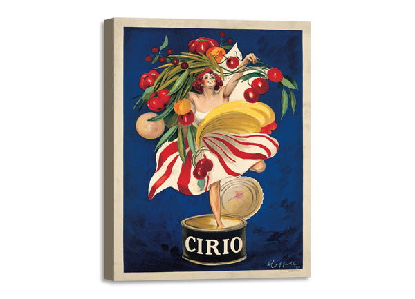 Quadro Stampa su Tela con Telaio in Legno Leonetto Cappiello - Cirio