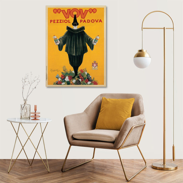 Quadro Stampa su Tela con Telaio in Legno Leonetto Cappiello - Vov