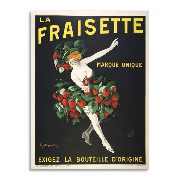 Quadro Stampa su Tela con Telaio in Legno Leonetto Cappiello - The Fraisette