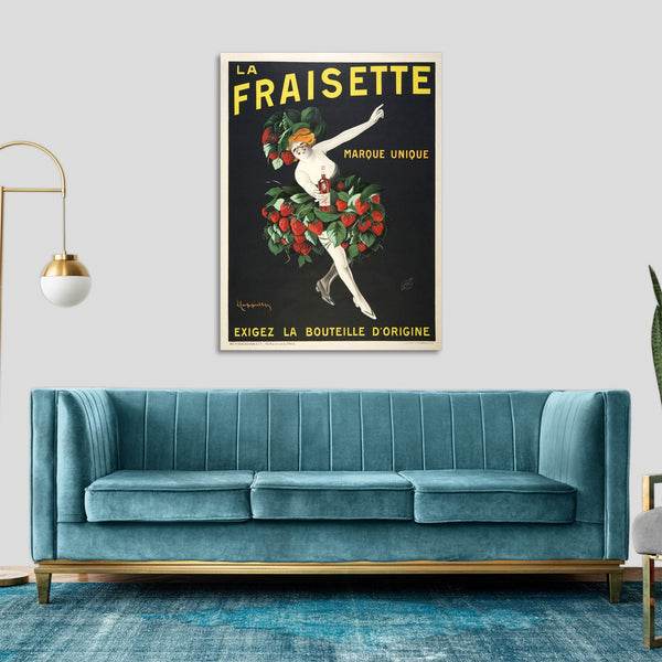 Quadro Stampa su Tela con Telaio in Legno Leonetto Cappiello - The Fraisette