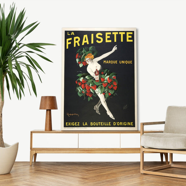 Quadro Stampa su Tela con Telaio in Legno Leonetto Cappiello - The Fraisette