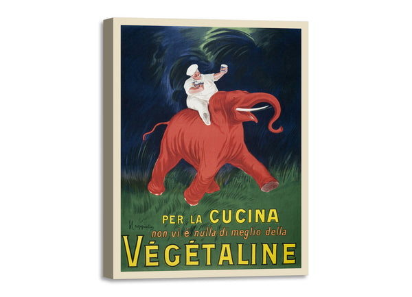 Quadro Stampa su Tela con Telaio in Legno Leonetto Cappiello - Vegetaline
