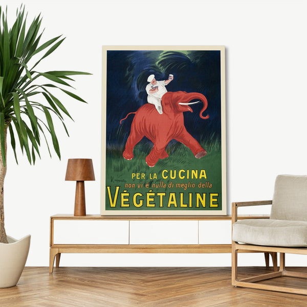 Quadro Stampa su Tela con Telaio in Legno Leonetto Cappiello - Vegetaline