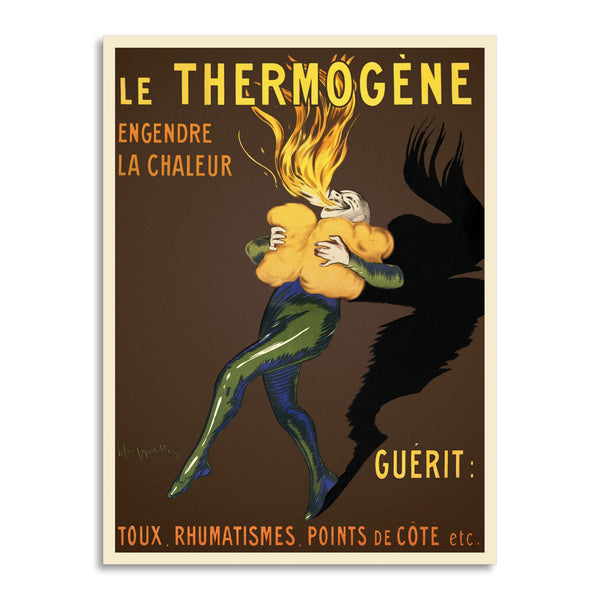 Quadro Stampa su Tela con Telaio in Legno Leonetto Cappiello - Le Thermogène