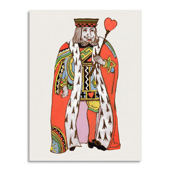 Quadro Stampa su Tela con Telaio in Legno William Penhallow Henderson - King of Hearts