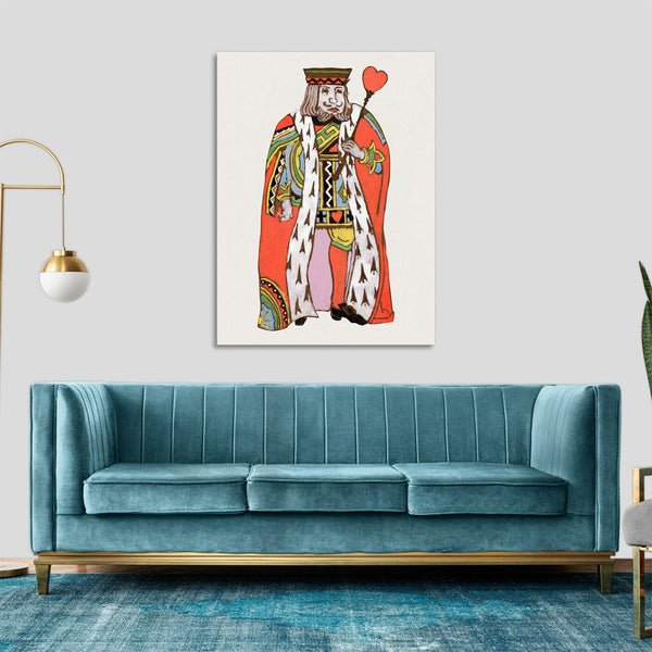 Quadro Stampa su Tela con Telaio in Legno William Penhallow Henderson - King of Hearts