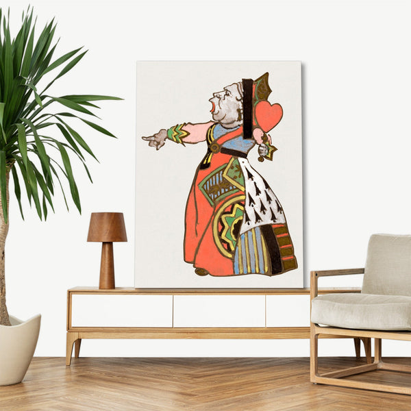 Quadro Stampa su Tela con Telaio in Legno William Penhallow Henderson - Queen of Hearts