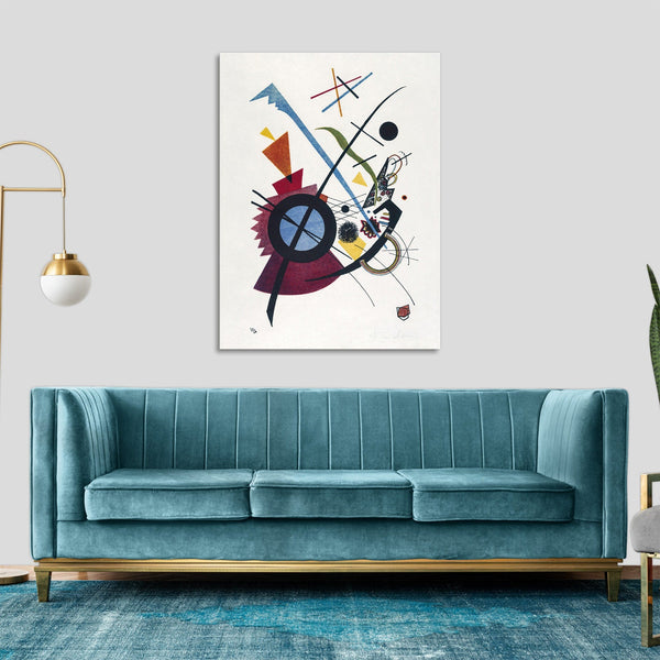 Quadro Stampa su Tela con Telaio in Legno Wassily Kandinsky - Violet