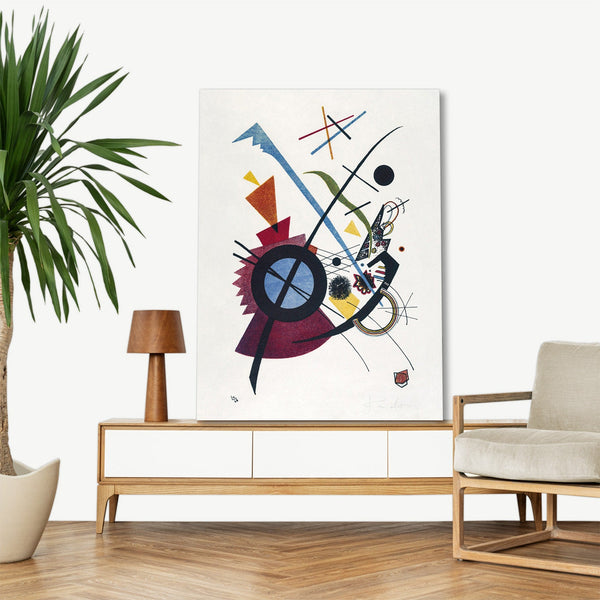 Quadro Stampa su Tela con Telaio in Legno Wassily Kandinsky - Violet