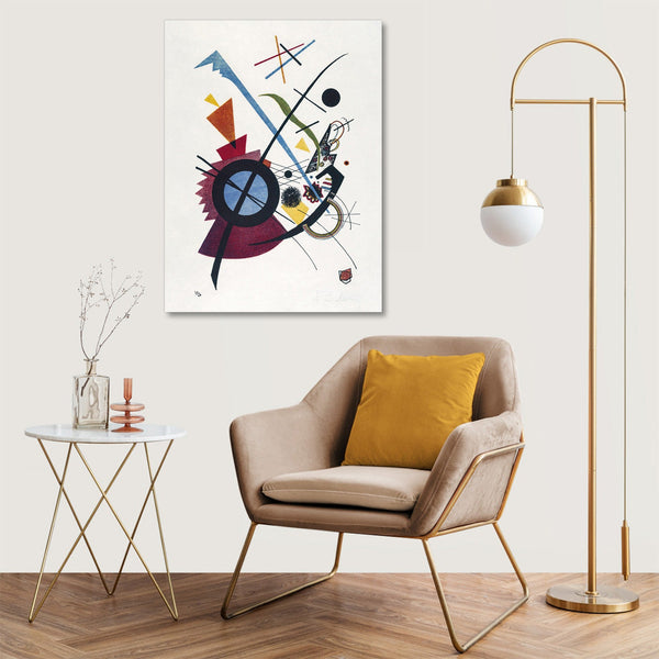 Quadro Stampa su Tela con Telaio in Legno Wassily Kandinsky - Violet