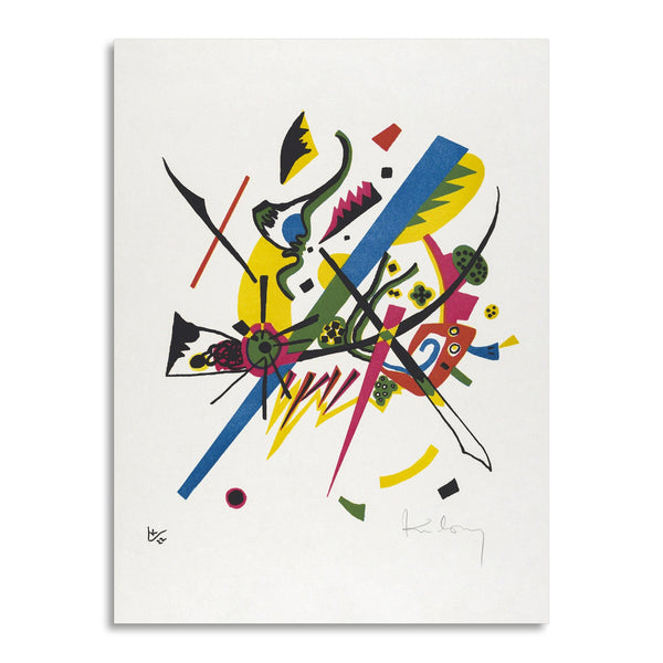 Quadro Stampa su Tela con Telaio in Legno Wassily Kandinsky - Small Worlds