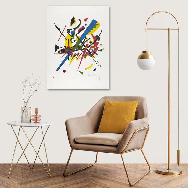 Quadro Stampa su Tela con Telaio in Legno Wassily Kandinsky - Small Worlds