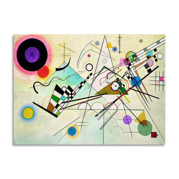 Quadro Stampa su Tela con Telaio in Legno Wassily Kandinsky - Composition VIII