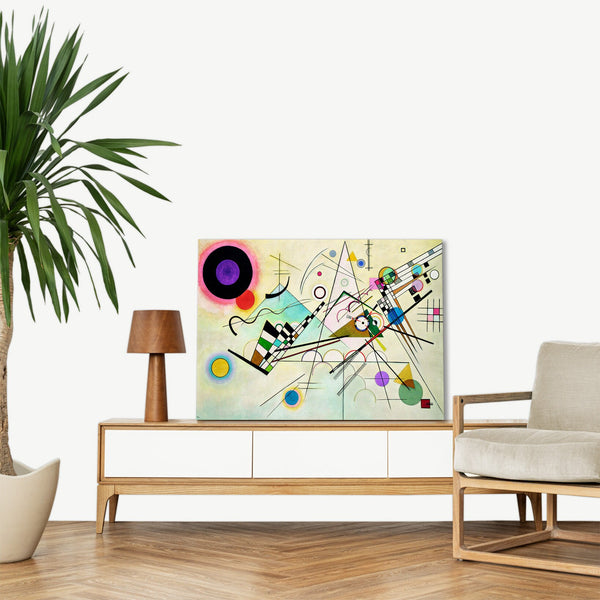 Quadro Stampa su Tela con Telaio in Legno Wassily Kandinsky - Composition VIII