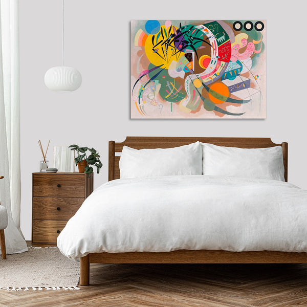 Quadro Stampa su Tela con Telaio in Legno Wassily Kandinsky - Dominant Curve