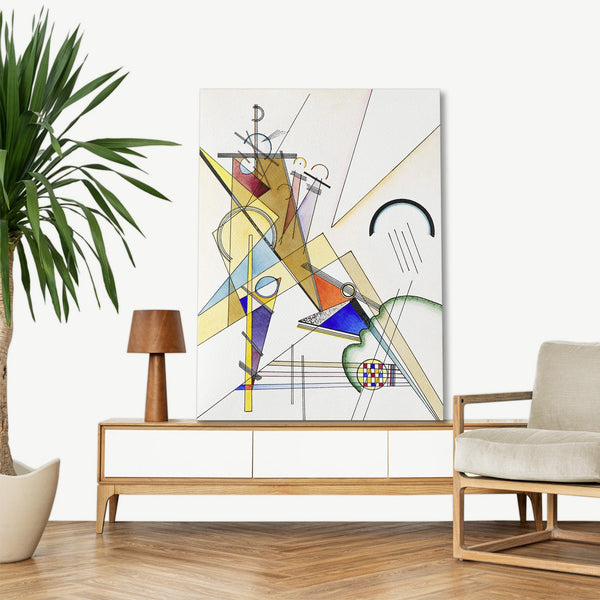 Quadro Stampa su Tela con Telaio in Legno Wassily Kandinsky - Gewebe