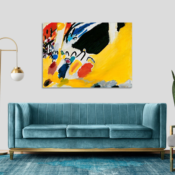 Quadro Stampa su Tela con Telaio in Legno Wassily Kandinsky - Impression III