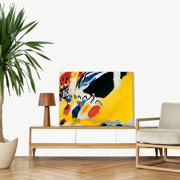 Quadro Stampa su Tela con Telaio in Legno Wassily Kandinsky - Impression III