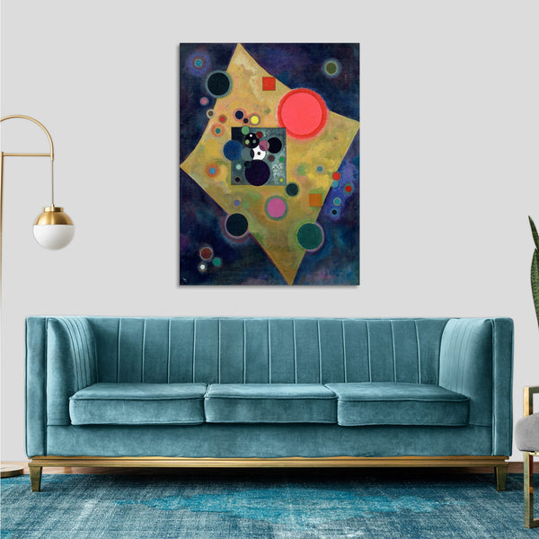 Quadro Stampa su Tela con Telaio in Legno Wassily Kandinsky - Pink Accent
