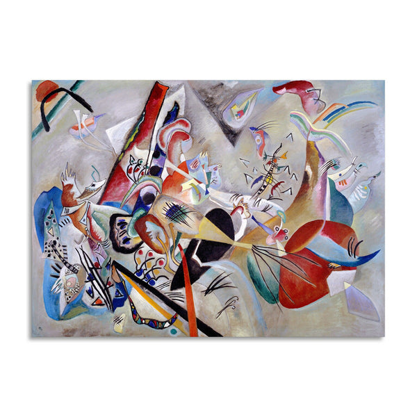 Quadro Stampa su Tela con Telaio in Legno Wassily Kandinsky - Composition
