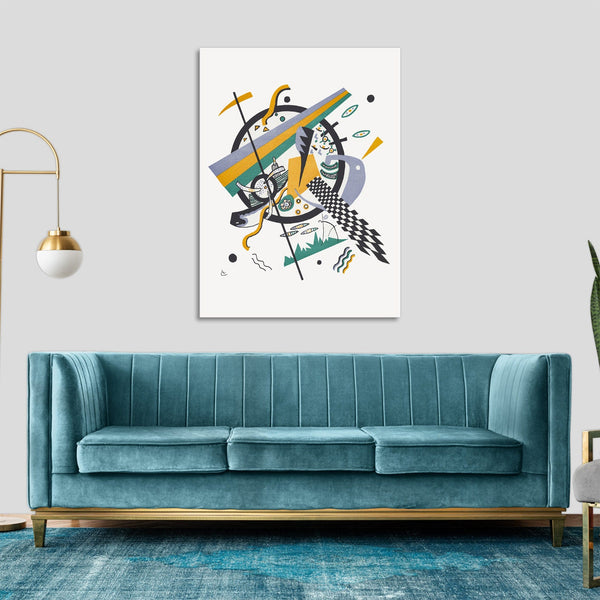 Quadro Stampa su Tela con Telaio in Legno Wassily Kandinsky - Small Worlds IV