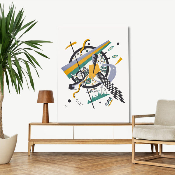 Quadro Stampa su Tela con Telaio in Legno Wassily Kandinsky - Small Worlds IV