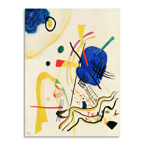 Quadro Stampa su Tela con Telaio in Legno Wassily Kandinsky - Untitled