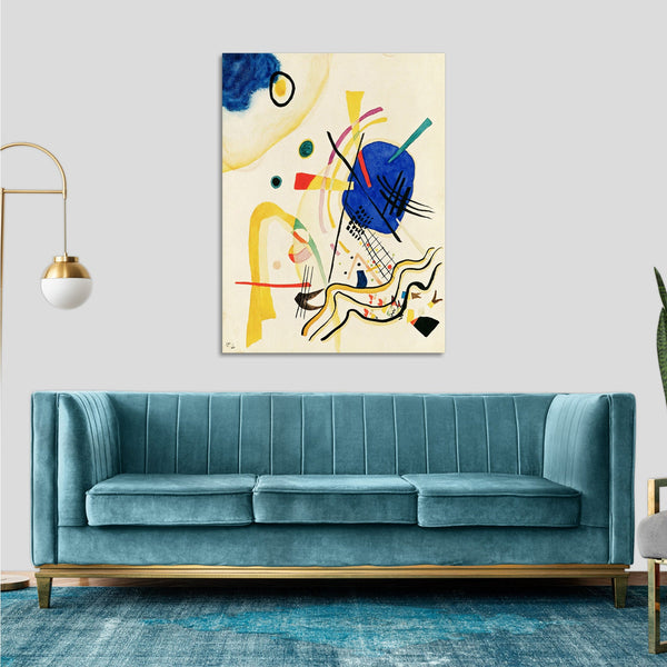 Quadro Stampa su Tela con Telaio in Legno Wassily Kandinsky - Untitled
