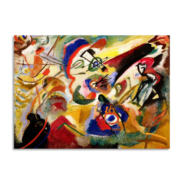 Quadro Stampa su Tela con Telaio in Legno Wassily Kandinsky - Fragment II for Composition VII