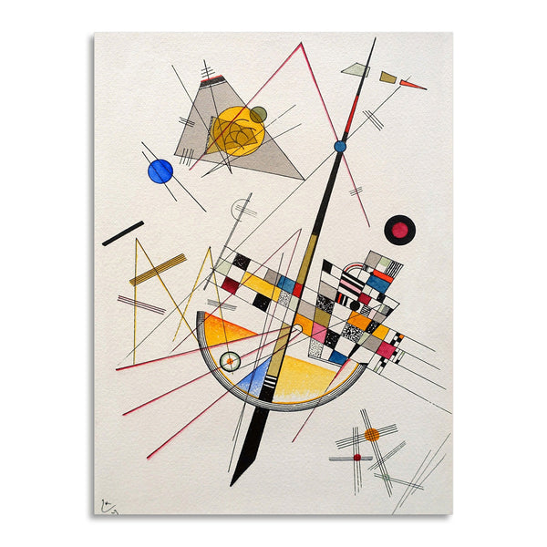 Quadro Stampa su Tela con Telaio in Legno Wassily Kandinsky - Delicate Tension