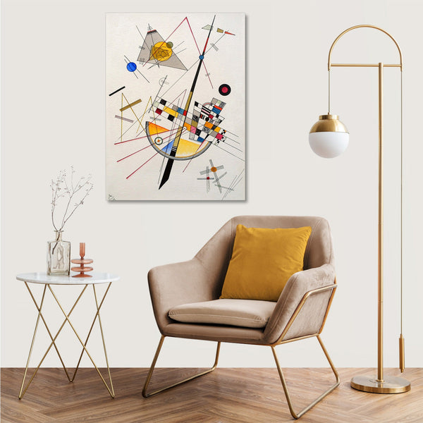 Quadro Stampa su Tela con Telaio in Legno Wassily Kandinsky - Delicate Tension