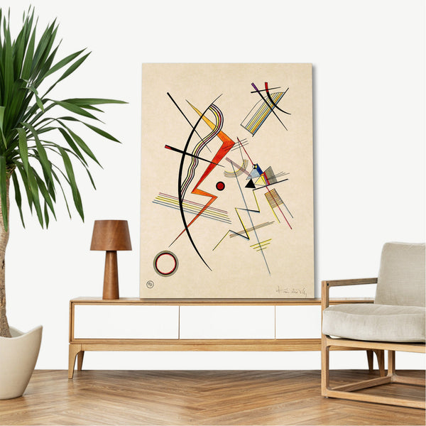 Quadro Stampa su Tela con Telaio in Legno Wassily Kandinsky - Untitled