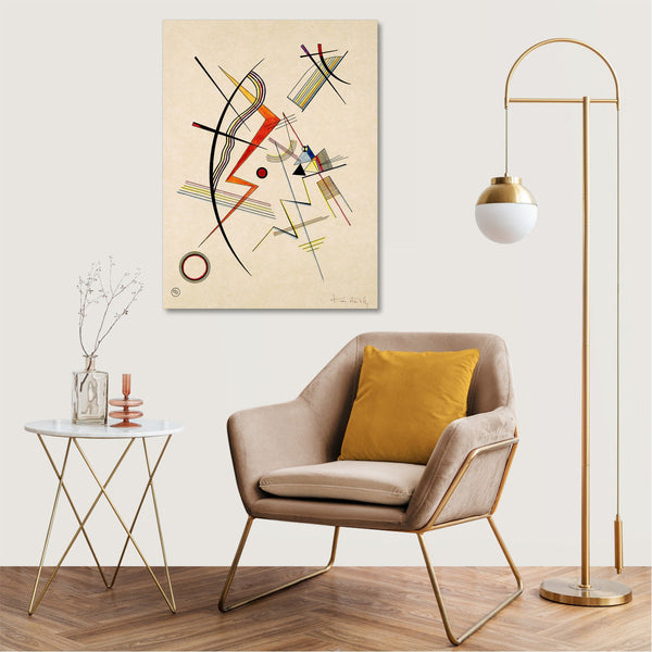 Quadro Stampa su Tela con Telaio in Legno Wassily Kandinsky - Untitled