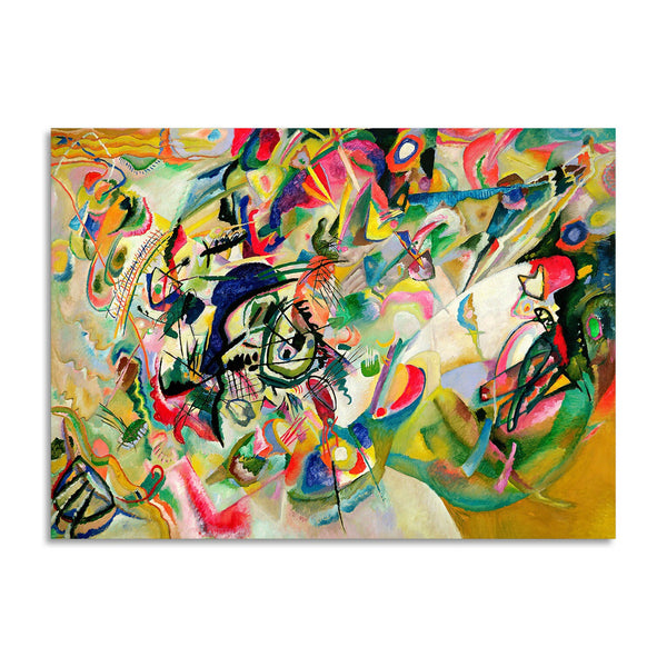 Quadro Stampa su Tela con Telaio in Legno Wassily Kandinsky - Composition No. 7