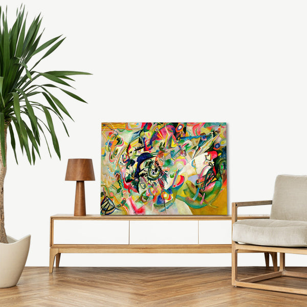 Quadro Stampa su Tela con Telaio in Legno Wassily Kandinsky - Composition No. 7
