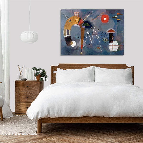 Quadro Stampa su Tela con Telaio in Legno Wassily Kandinsky - Round and Pointed
