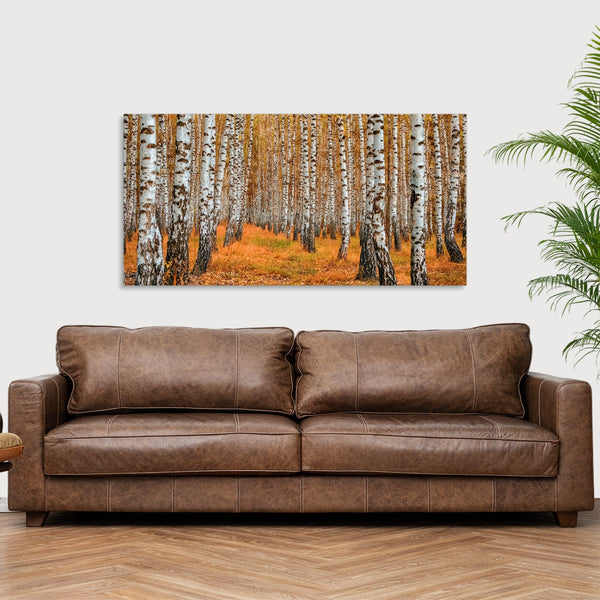 Quadro Stampa su Tela con Telaio in Legno paesaggio bosco
