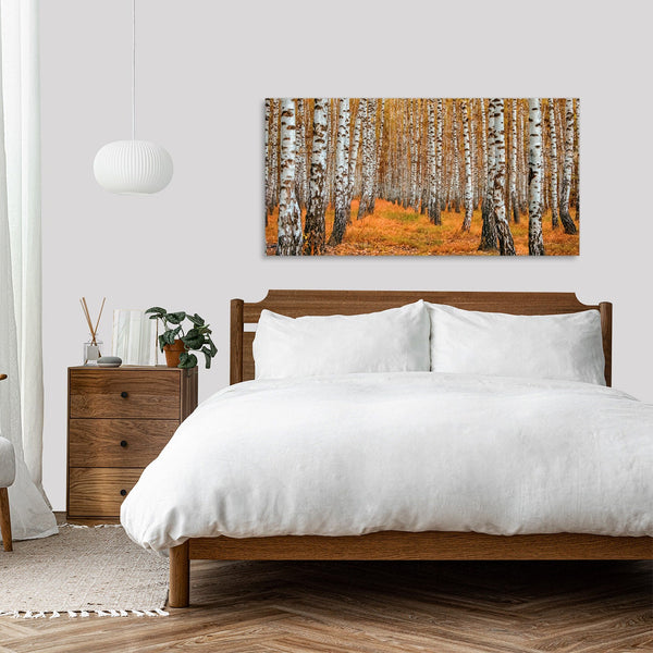 Quadro Stampa su Tela con Telaio in Legno paesaggio bosco